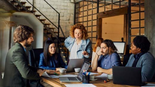 Group of Individuals Working Together